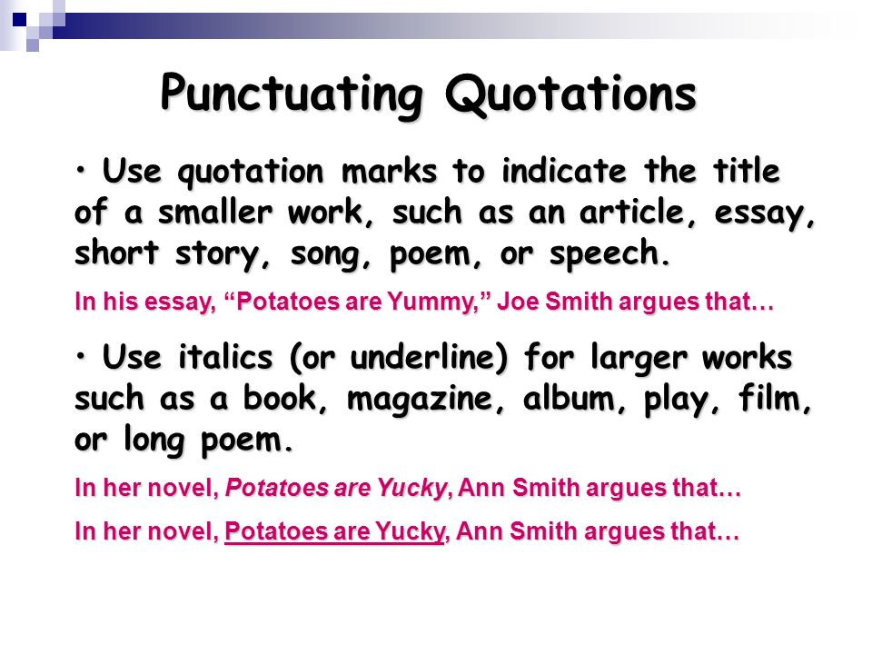 How to punctuate short stories in essays